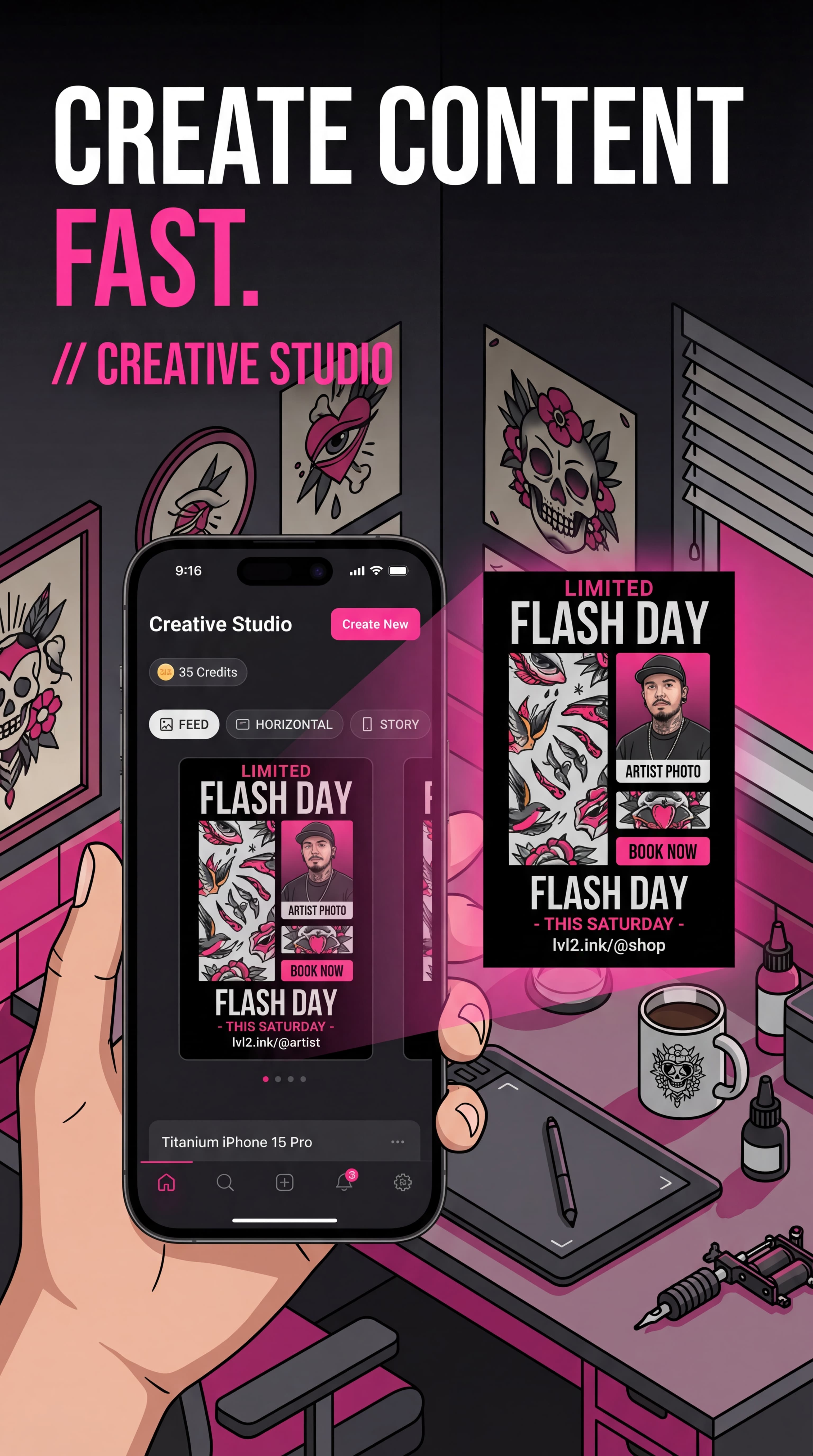 LVL2 creative studio illustration