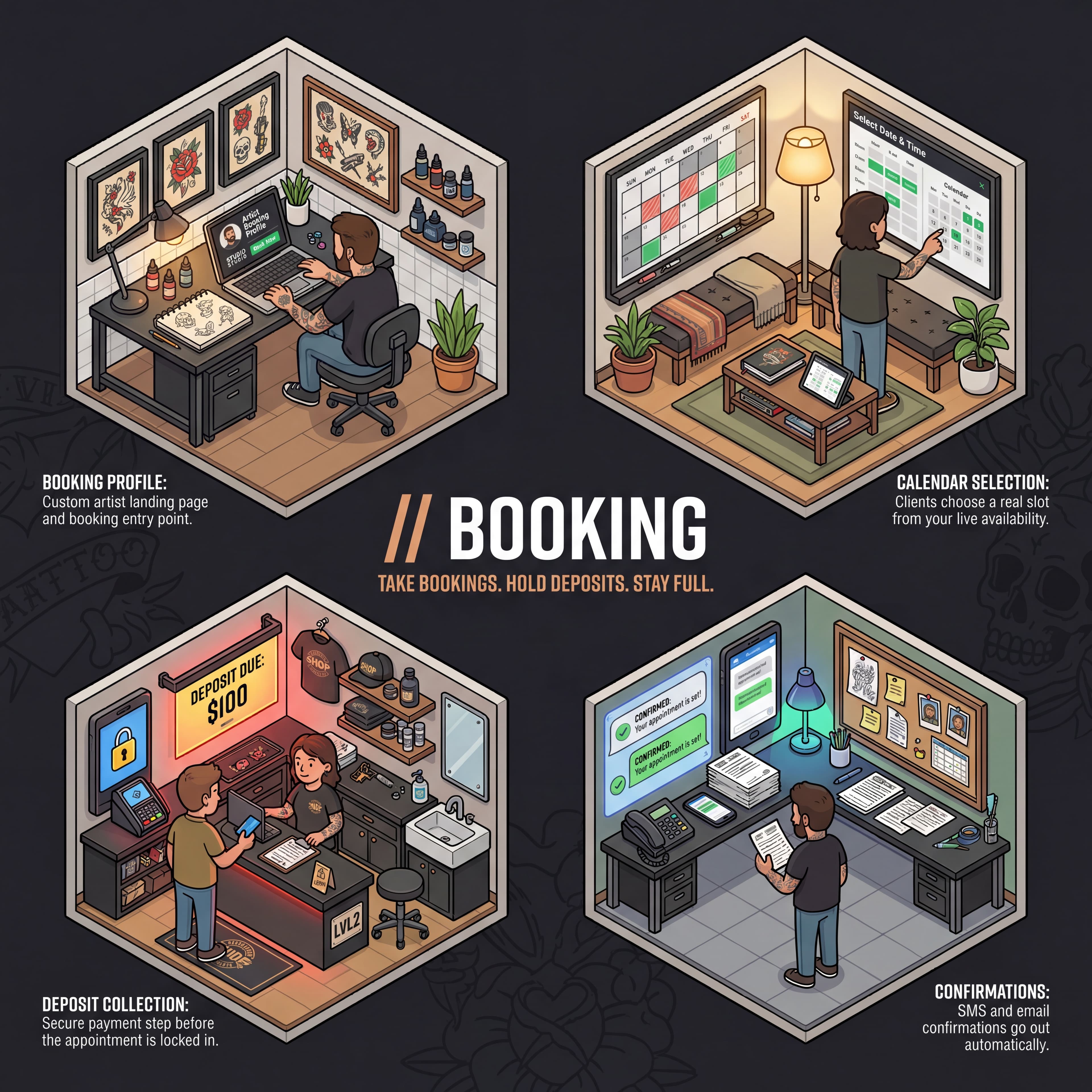 LVL2 online booking illustrated feature image
